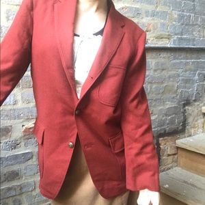 Vintage 1970s wool blazer with gold buttons